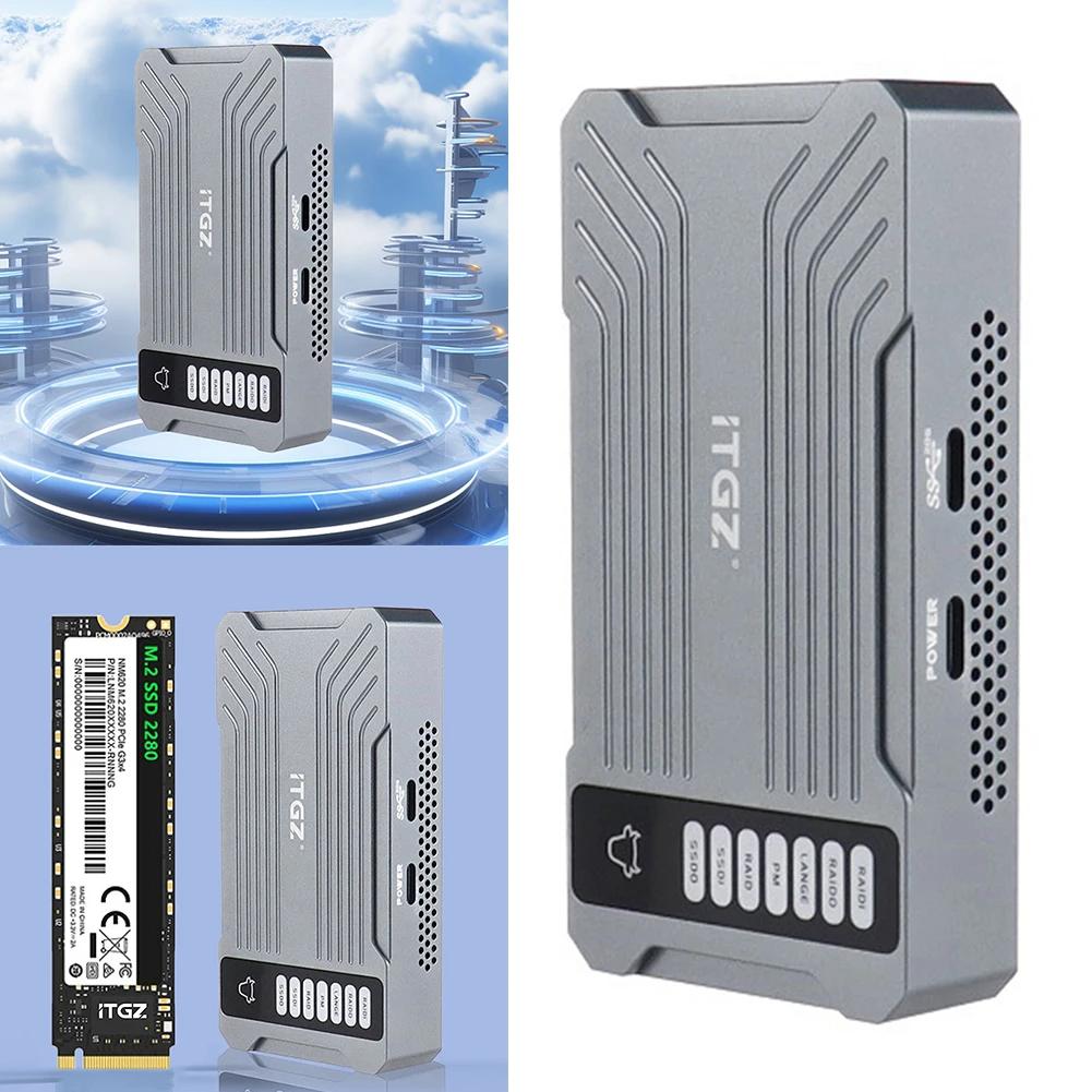     ϵ ̺ Ŭ, M.2 NVME SSD RAID ̽, ϵ ũ ڽ, 20Gbps, M Ű USB3.2 Gen2,  ƺ PC